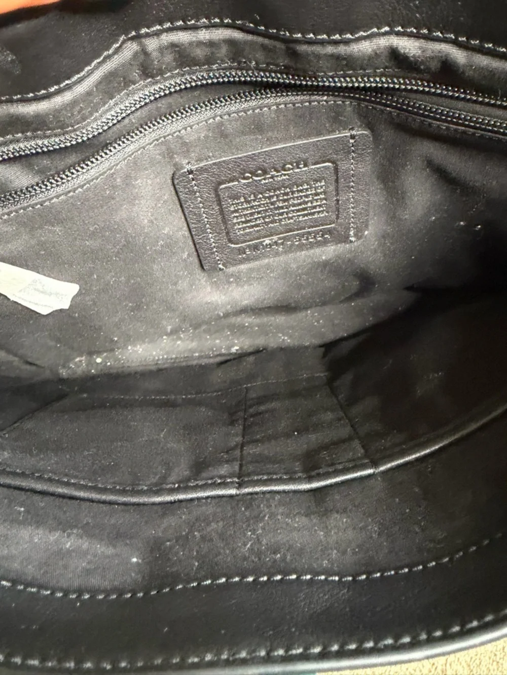 COACH Black‎ Gray Signature Canvas and Leather Messenger Bag Metropolitan Canvas
